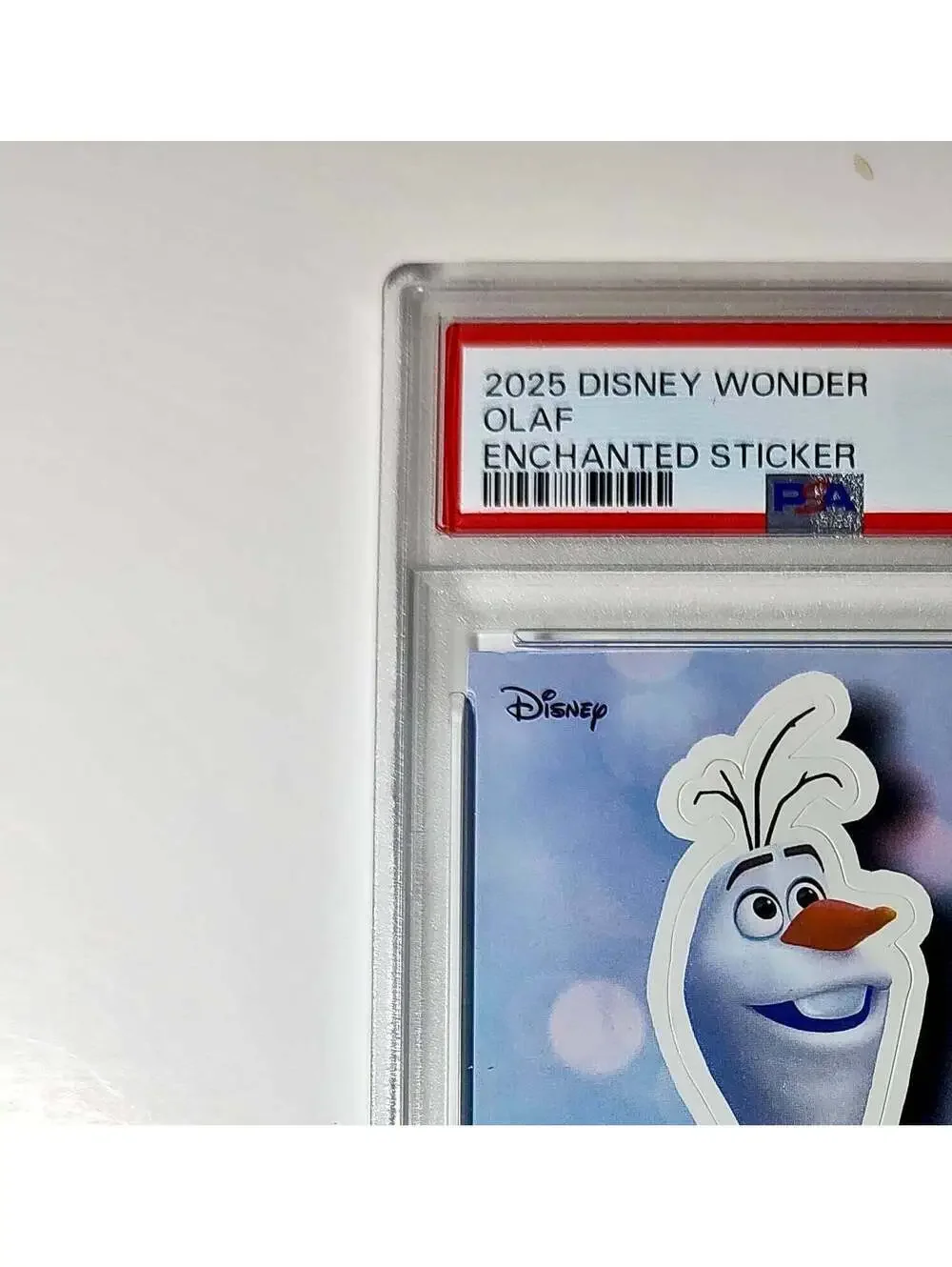 Olaf 2025 Topps Disney #ES-20 Enchanted Sticker Card Frozen PSA 9